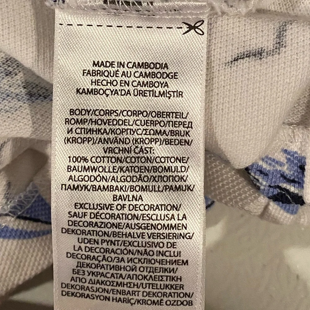Ralph Lauren White Polo with Blue Sailboat Print